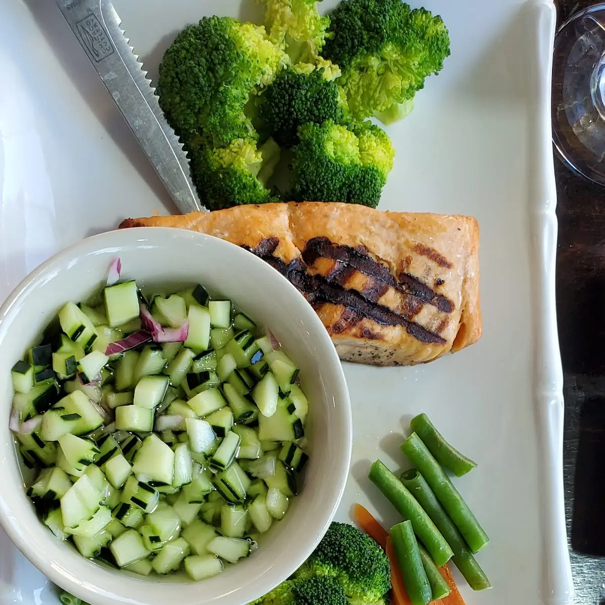 Grilled Salmon and Mixed Vegetable
