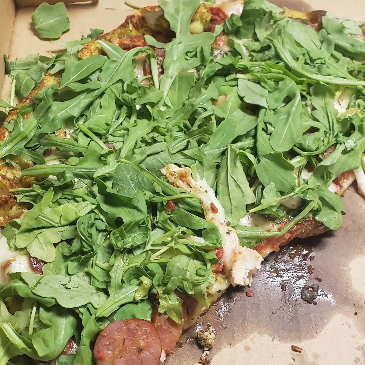 3 Meat Pizza with Arugula