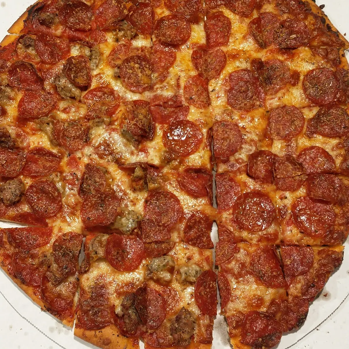 Sausage and Pepperoni Pizza