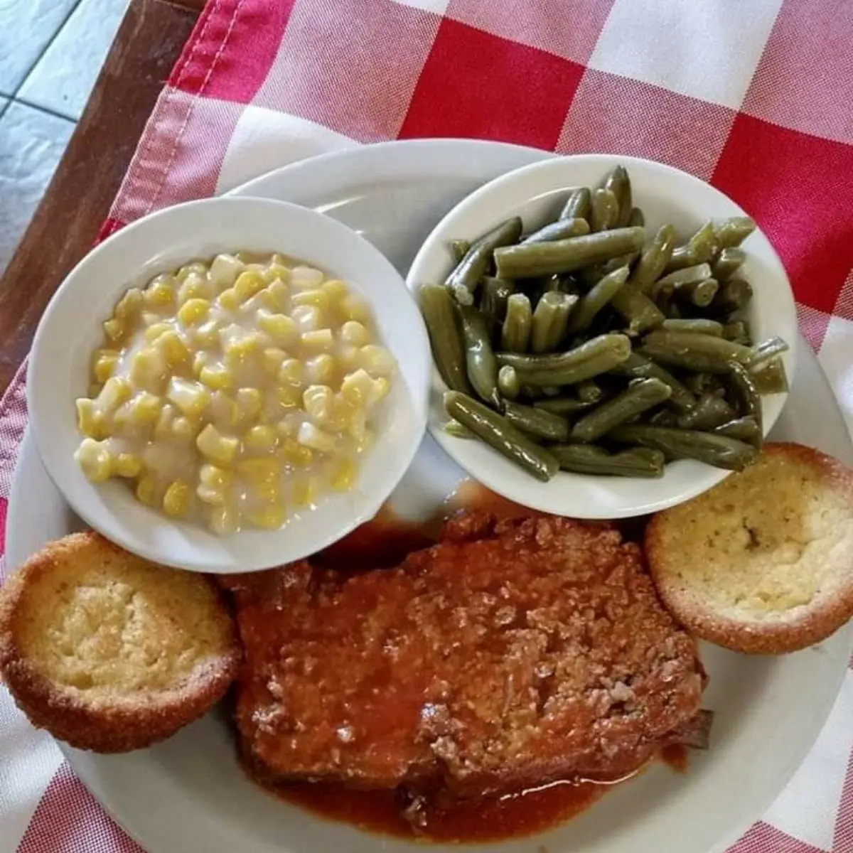 Mashed Potatoes-Green Beans-Cream Corn