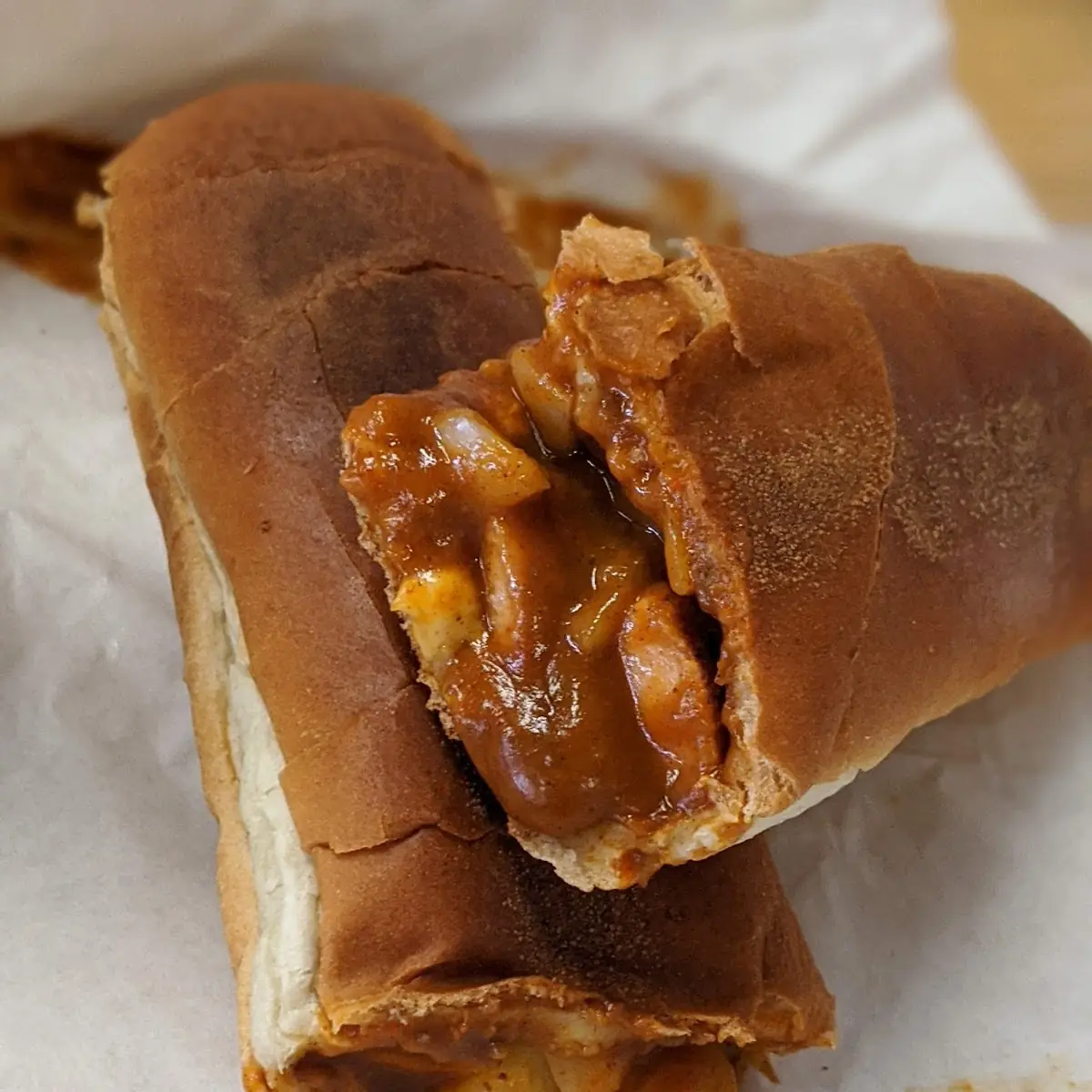 Chile Chili Cheese Dog with Onions