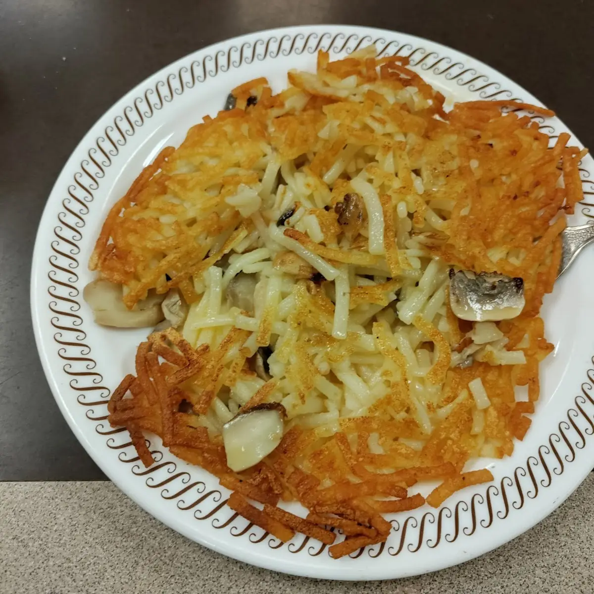 Hash Browns with Mushrooms