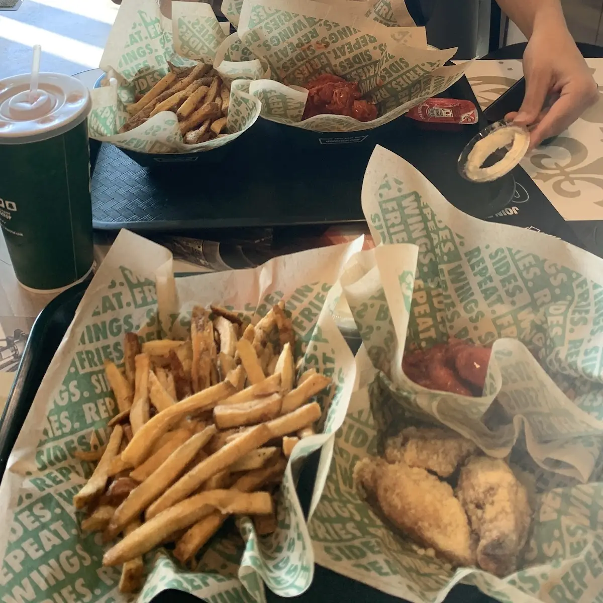Parmesan Wings and Fries