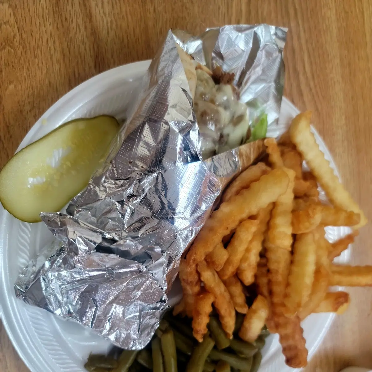 Philly Cheese Steak Green Beans and Fries