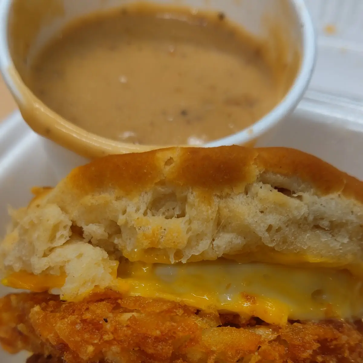Steak Egg and Cheese Biscuits and Gravy