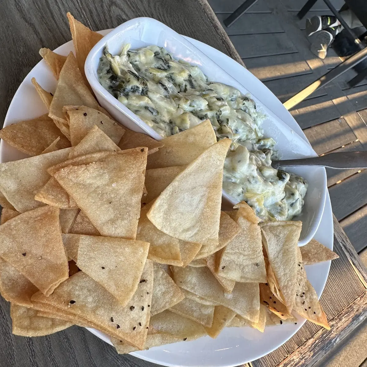 Spinach Artichoke Dip with Chips