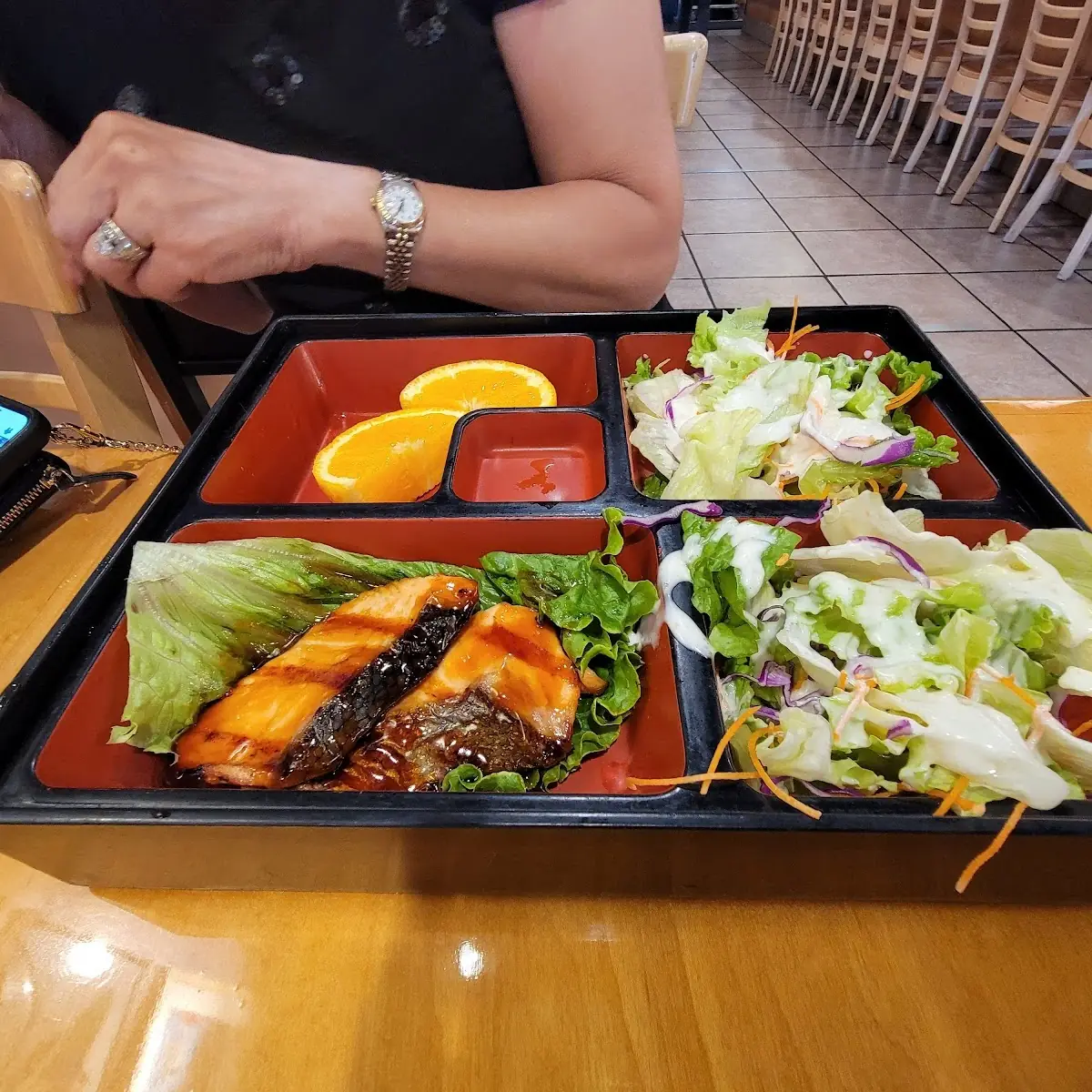 Sesame Chicken and Tempura Bento Box