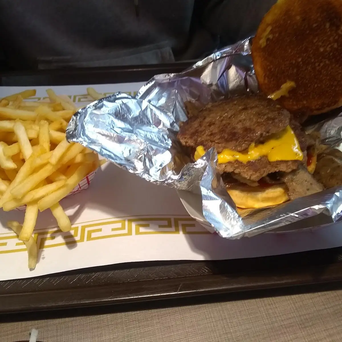 Cheese Burger with Requested Gyro Meat