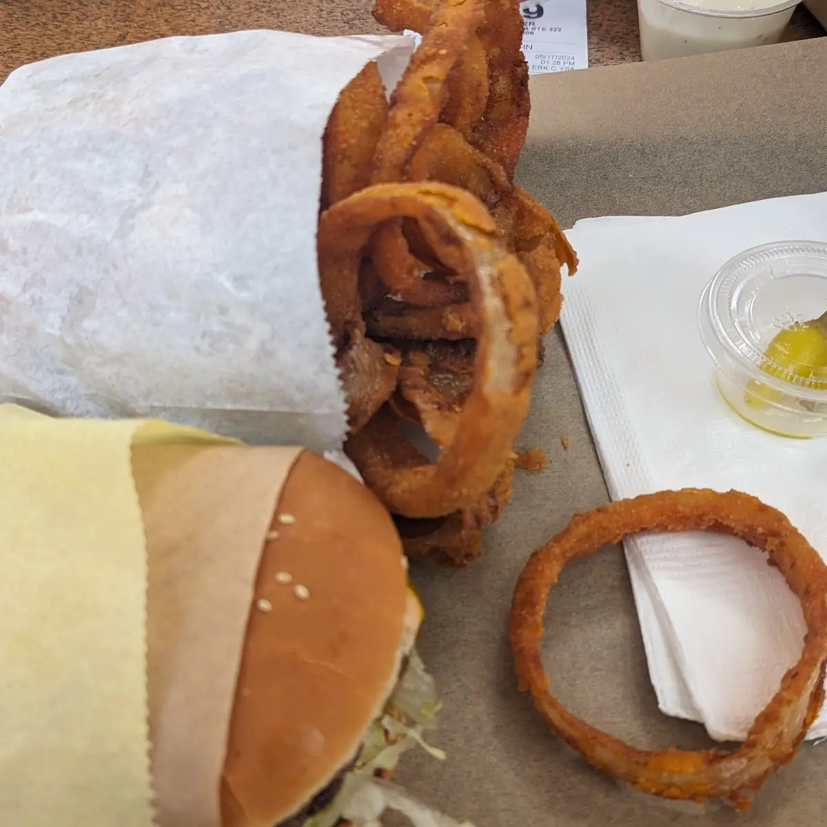 Cheeseburger Meal Sub Onion Rings