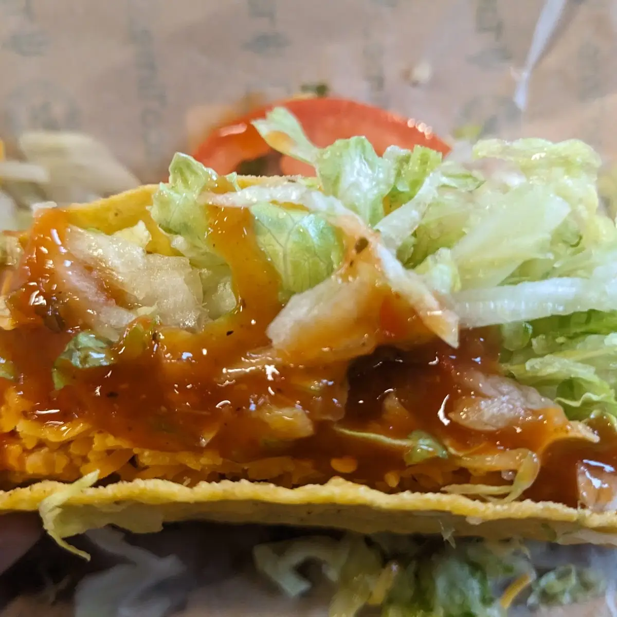 Bean Tostada Beef Taco 2 Rolled Tacos