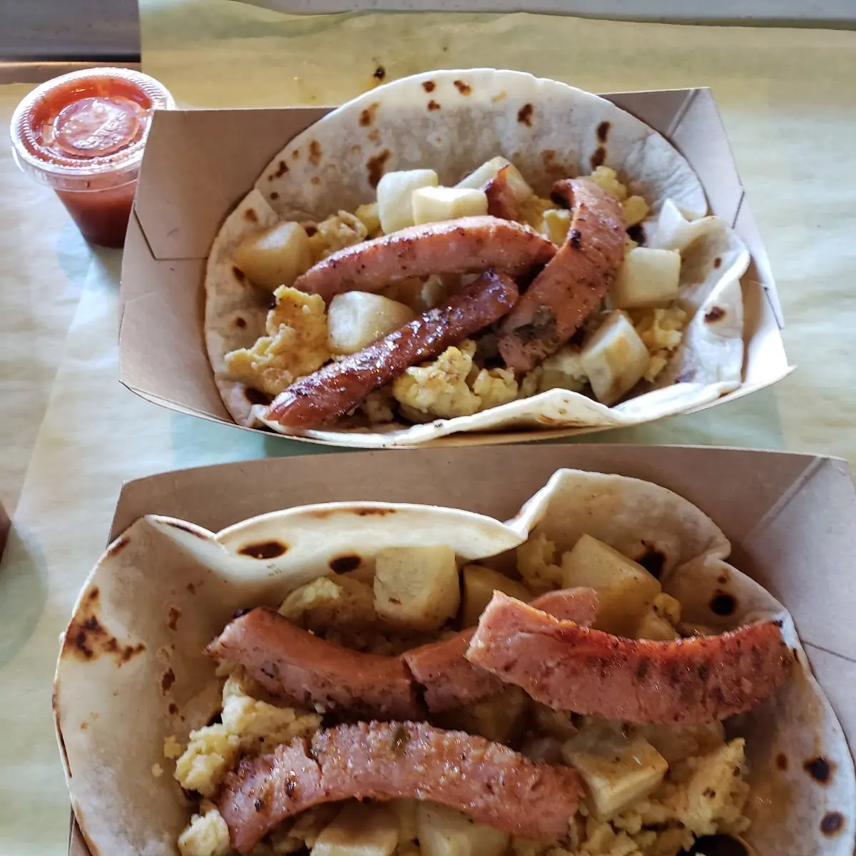 Sausage Egg and Potato Tacos
