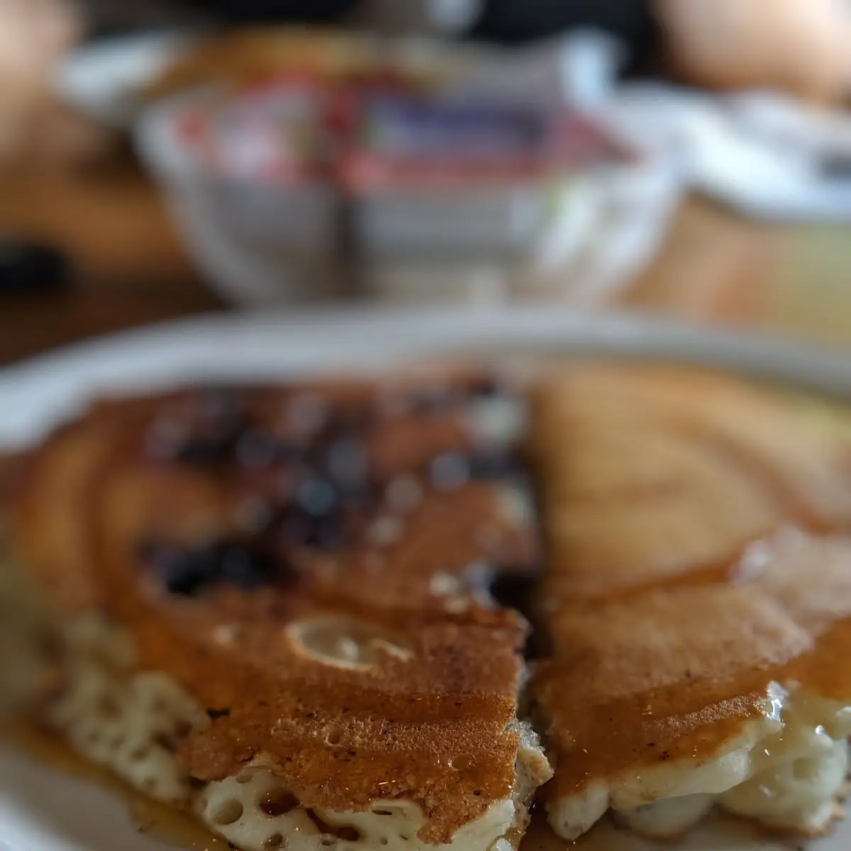 Banana Pancakes and Blueberry Pancakes