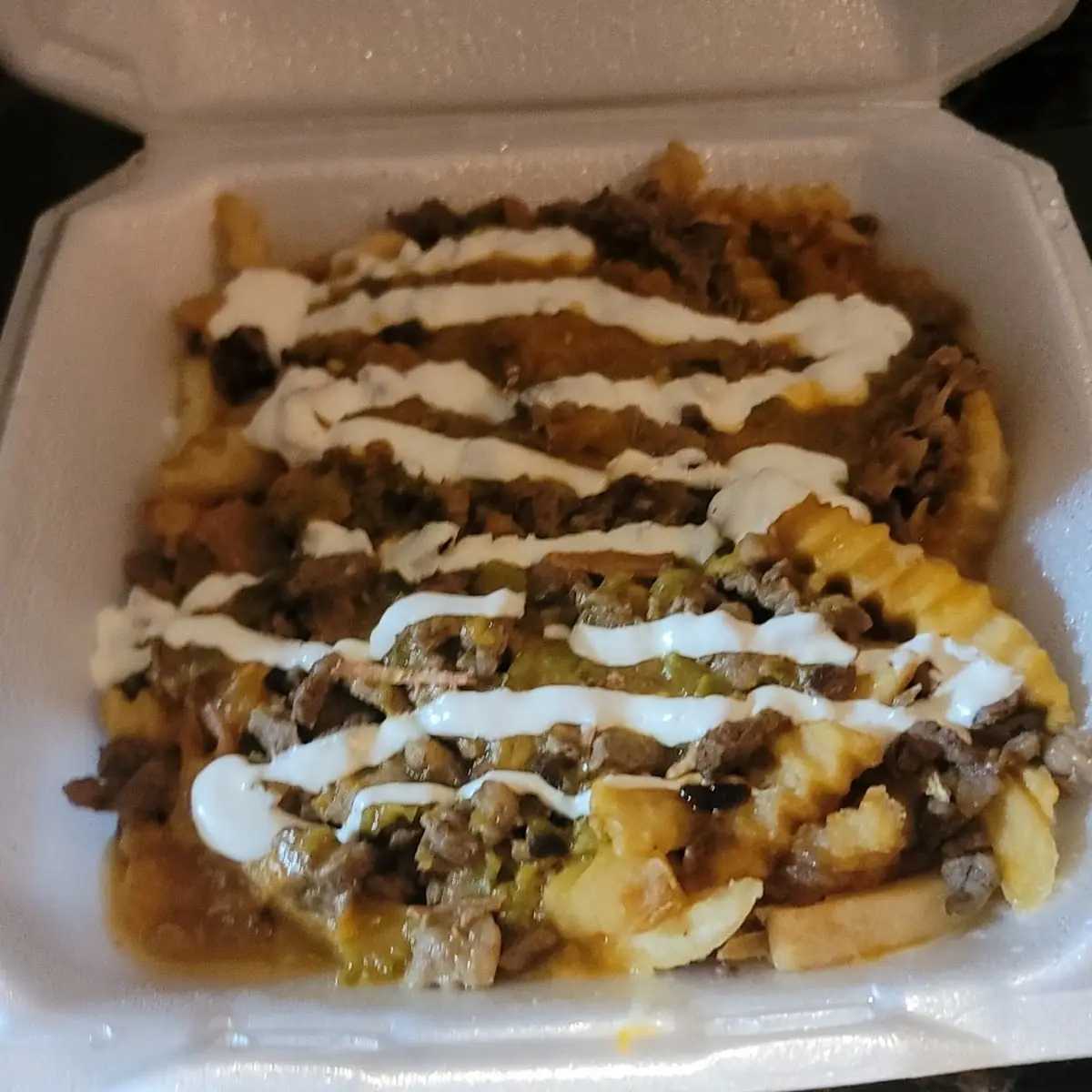 Chili Cheese Fries with Carnitas