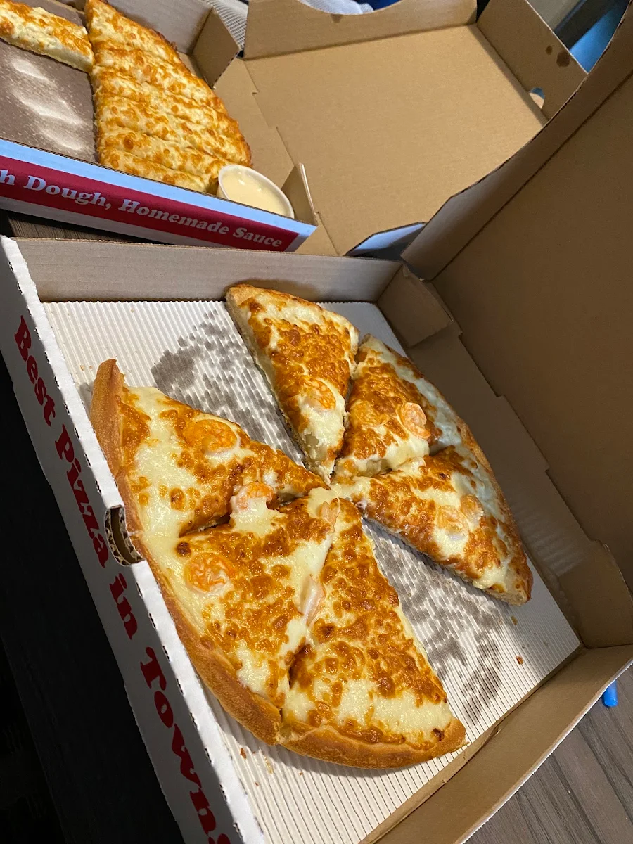 Cheese and Shrimp Pizza, 𝓟𝓲𝔃𝔃𝓪 𝓑𝓾𝓻𝓰𝓮𝓻 𝓙𝓸𝓲𝓷𝓽