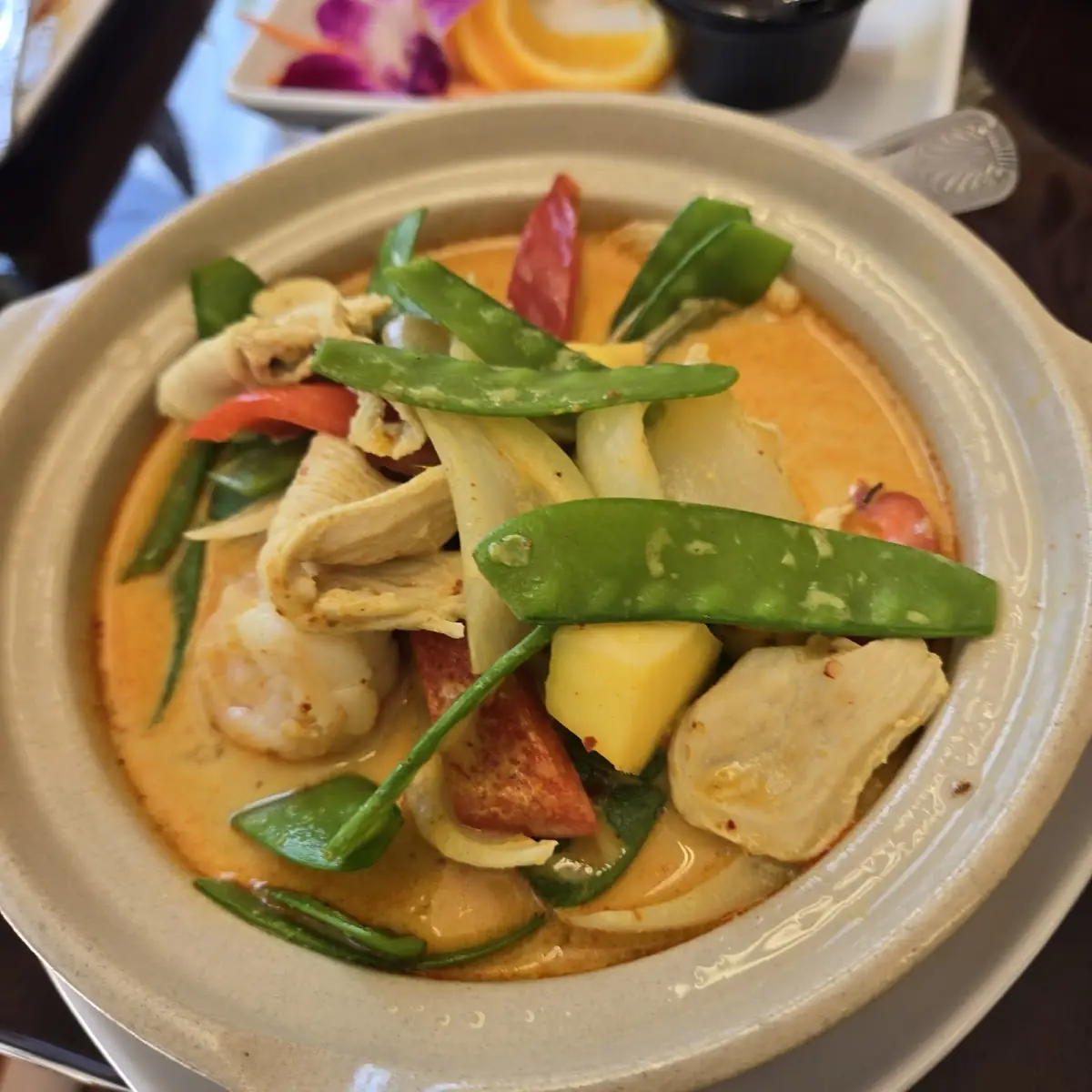 Mango Curry Chicken and Shrimp