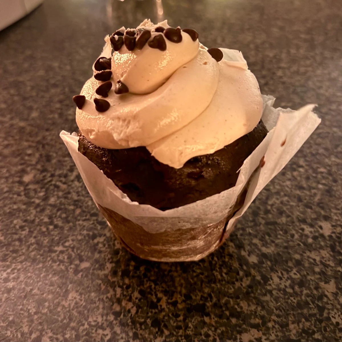Chocolate Cupcake with Peanut Butter Icing
