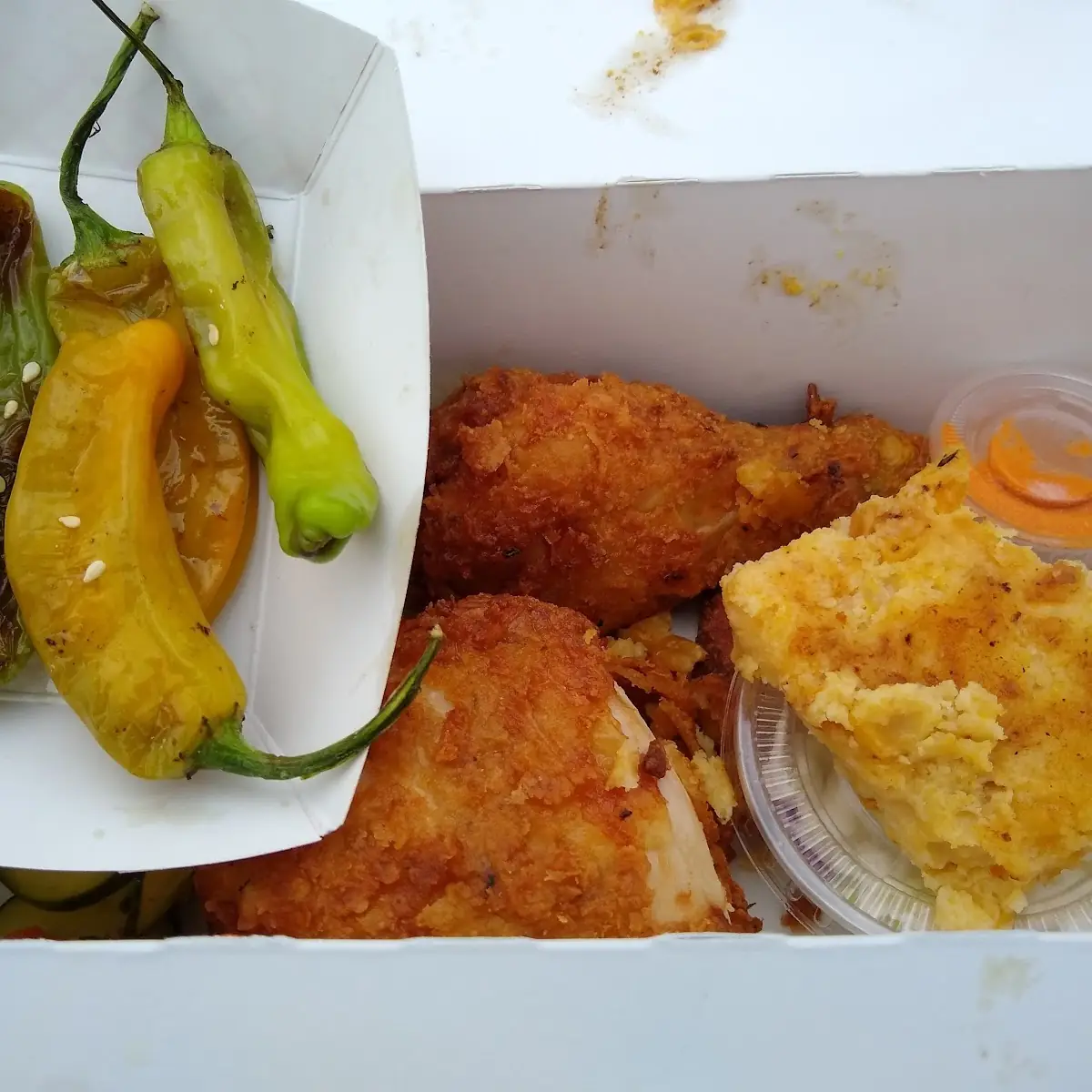 Fried Chicken and Corn Pudding