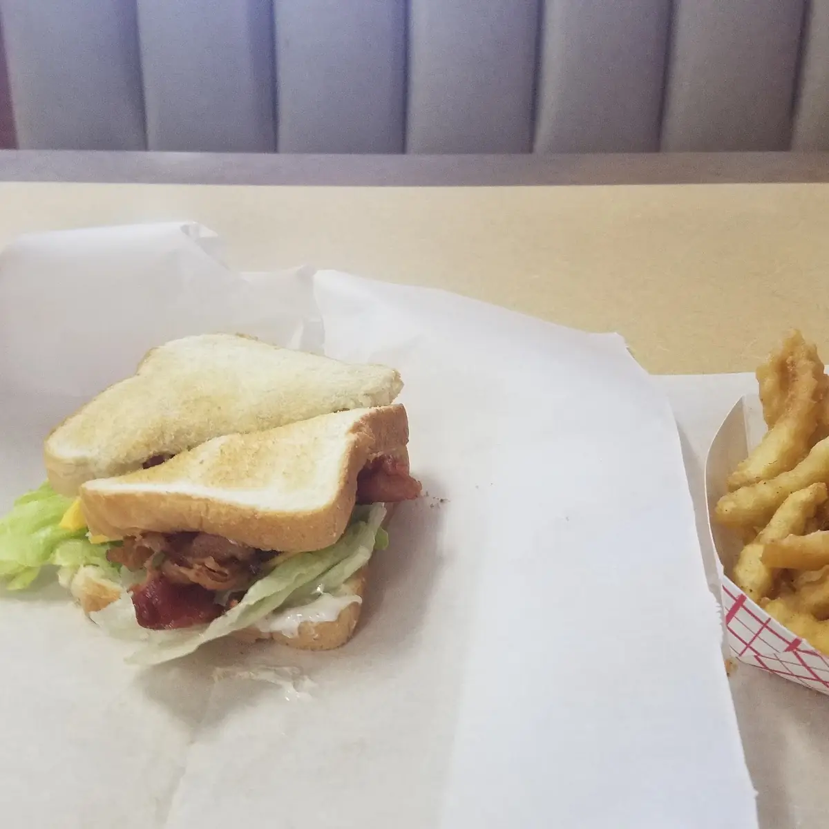 BLC Bacon Lettuce Cheese on Toast