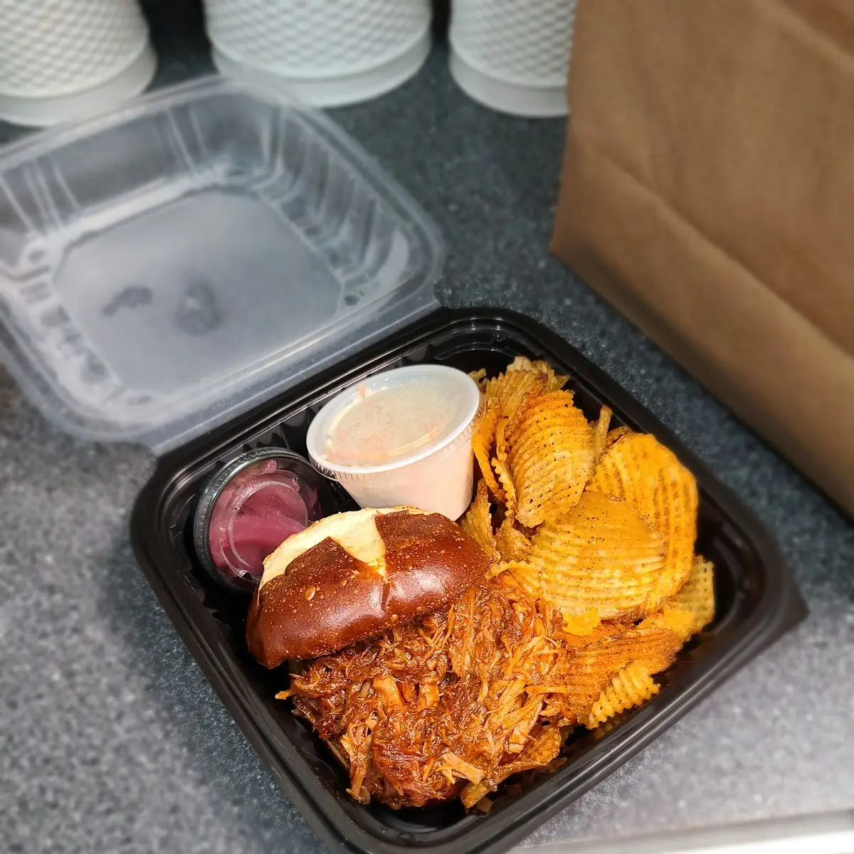 Slow Cooked Pulled Pork Sandwich
