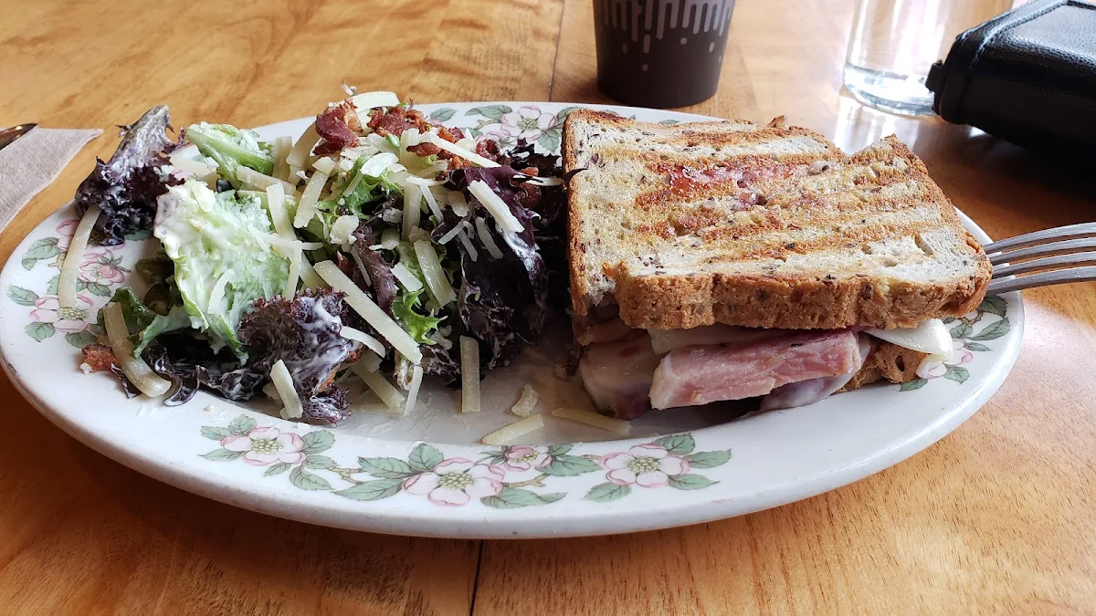 Gluten-Free Ham and Swiss Grilled Cheese with Caesar Salad