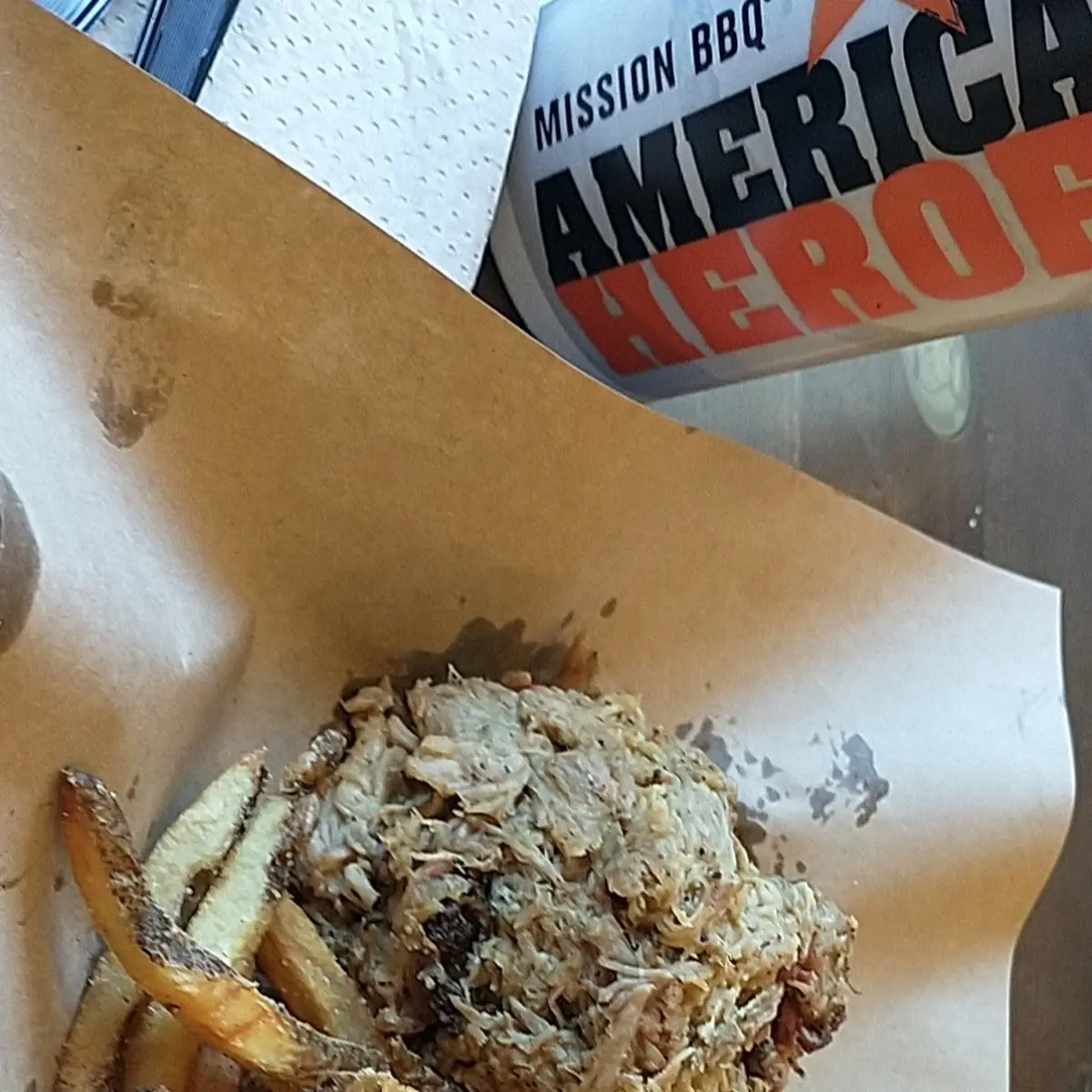 Pulled Pork Fries and Green Beans