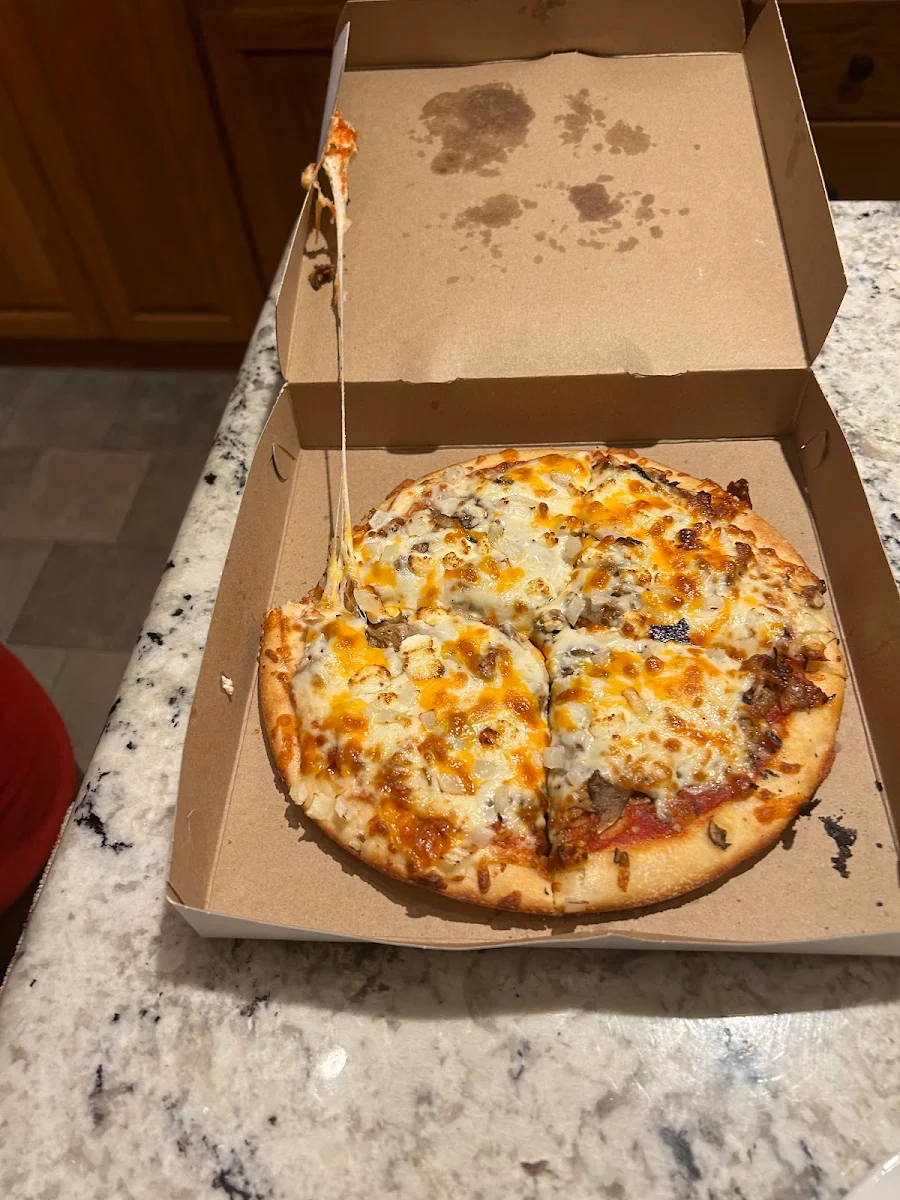 Pulled Pork and Goat Cheese, Papa Mario's Pizza