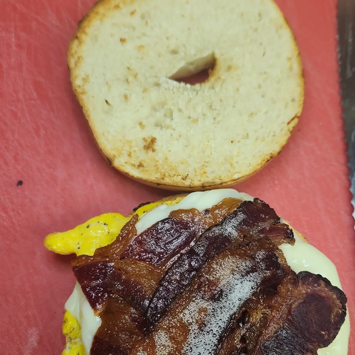 Steak Egg and Cheese Sandwich Breakfast