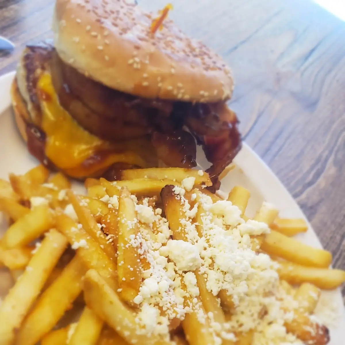 BBQ Burger with a Turkey Patty