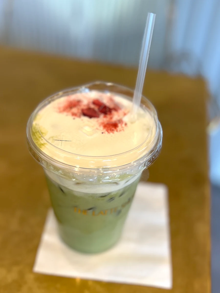 Sweet Cream Strawberry Matcha Latte