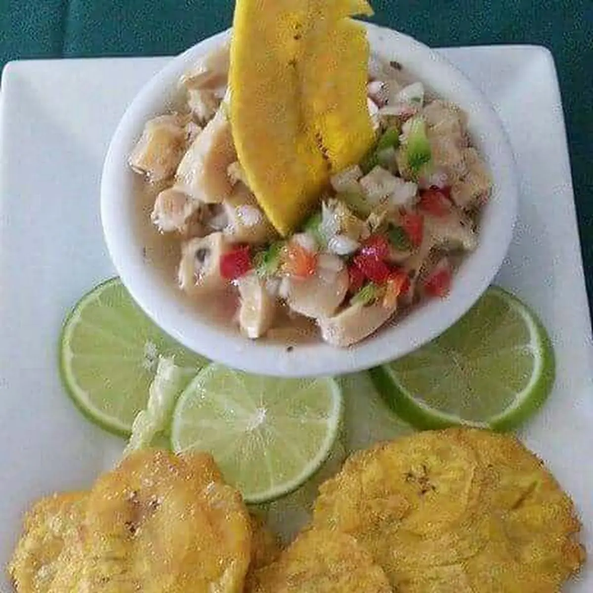 Conch Salad N Fried Green Plantains