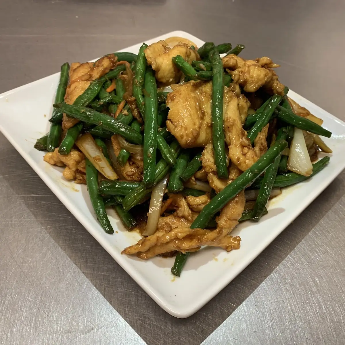 Chicken with String Bean with Pint White Rice Large Size Only White Meat