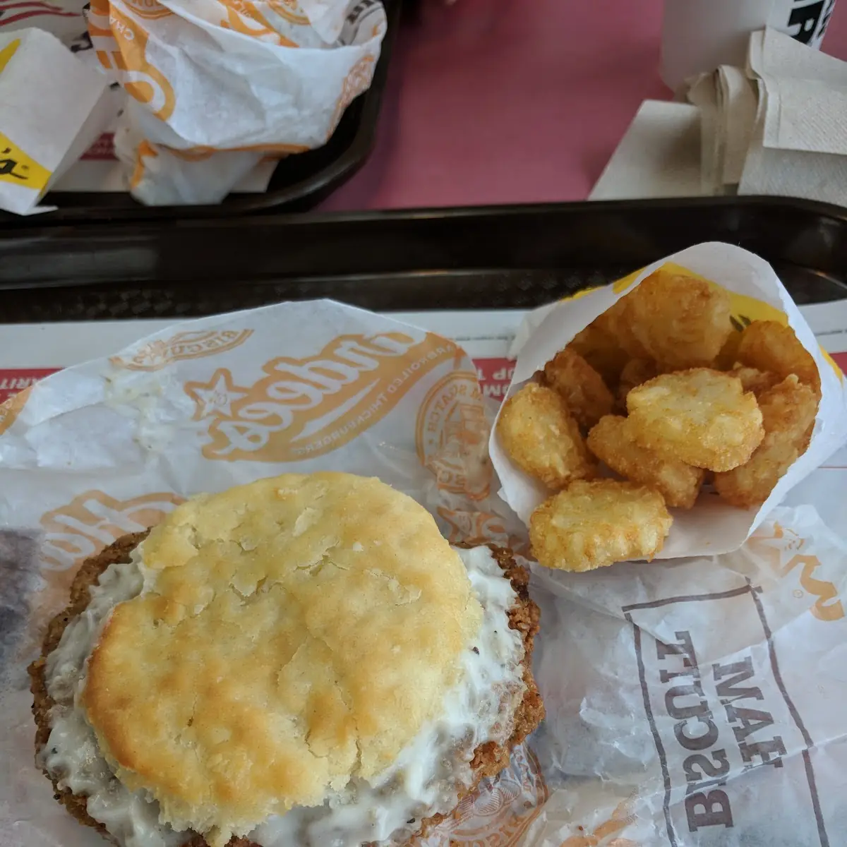 Pork Chop Gravy Biscuit