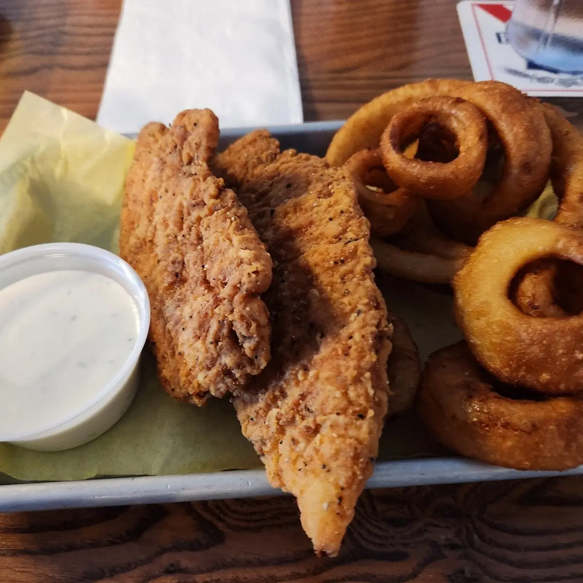 Chicken Strips and Onion Rings