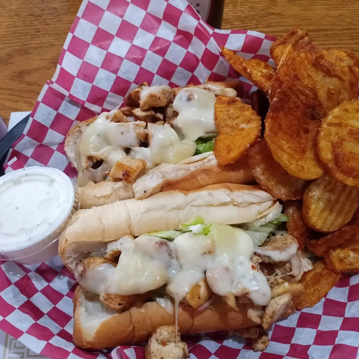 Grilled Chicken Sub & Buffallo Chips