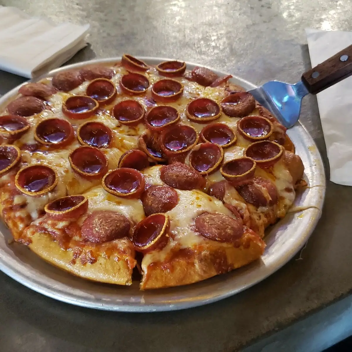 Cup & Char Pepperoni Pizza