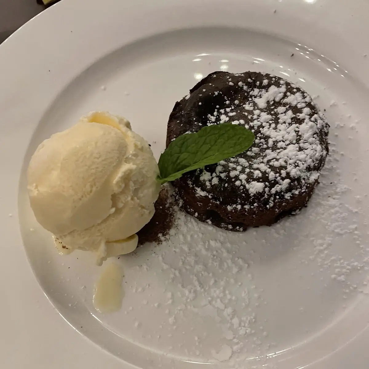 Chocolate Meltdown with Vanilla Ice Cream