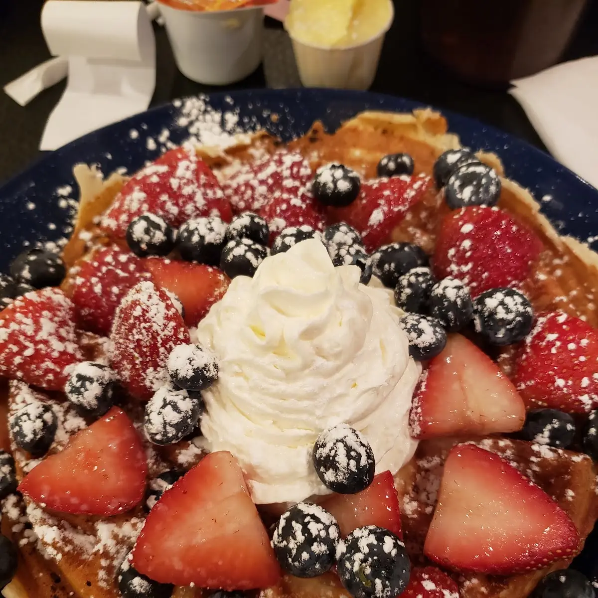 Belgian Waffle with Fresh Fruit