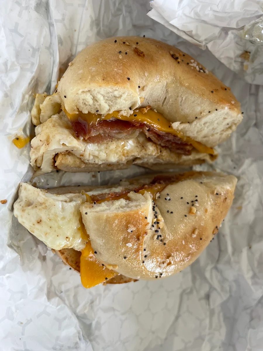 Egg and Cheese Bagel Sandwich