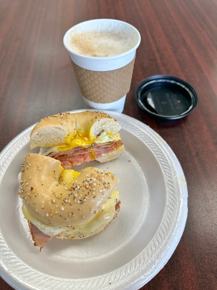 Everything Bagel with Scallion Bacon Cream Cheese and Bacon