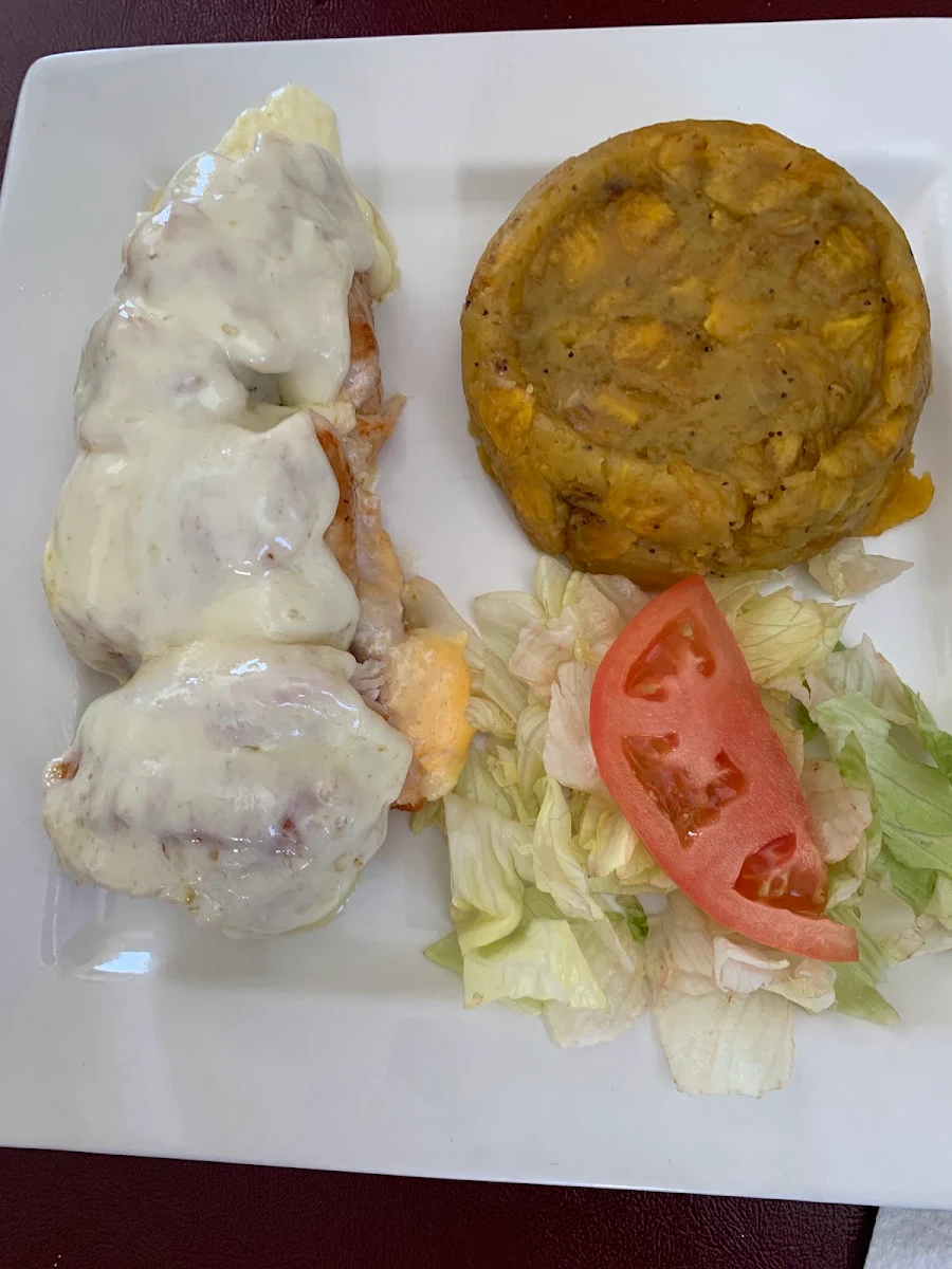 Ham Cheese Stuffed Chicken Mofongo