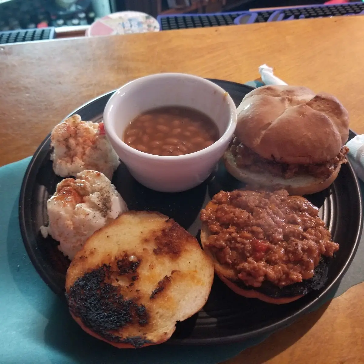 Jack Daniel's Slippy Joe with Potato Salad & Beans