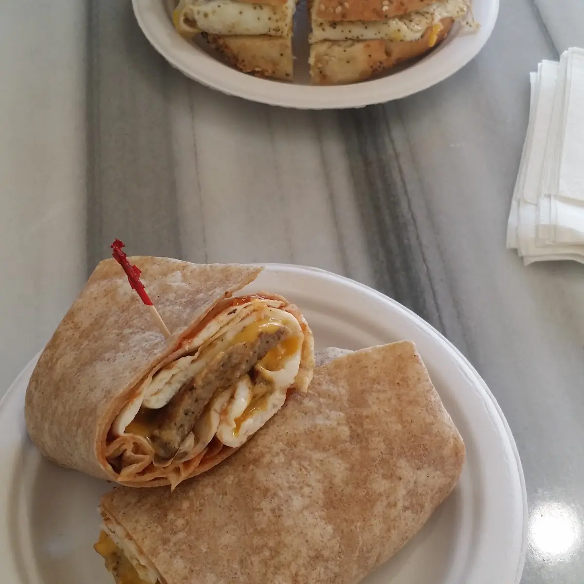 Turkey Sausage Eggs and Cheese Wrap