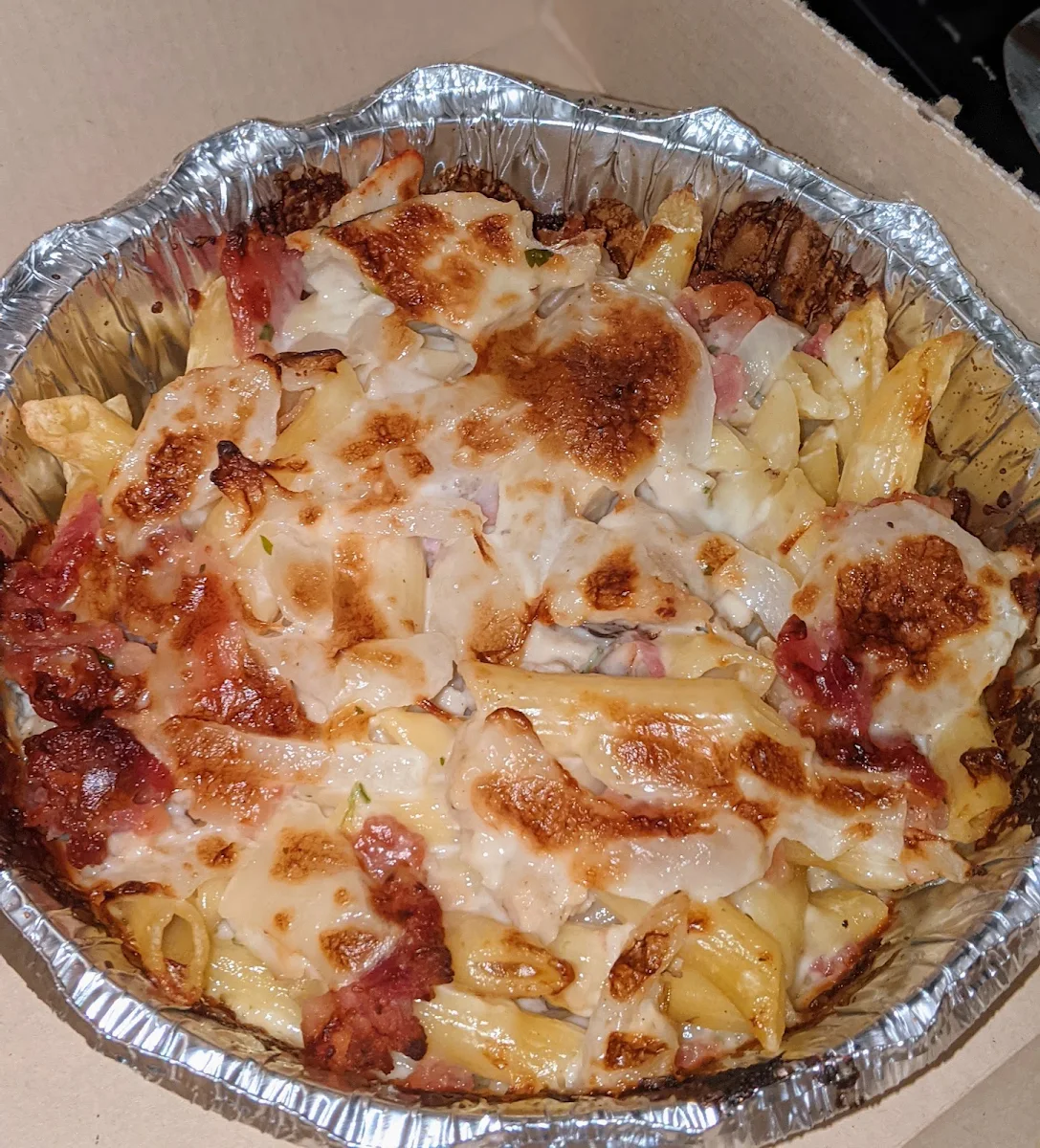 Baked Chicken Carbonara Pasta