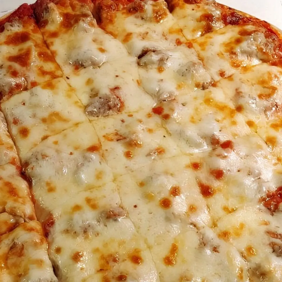Thin Crust Sausage Pizza Well Done
