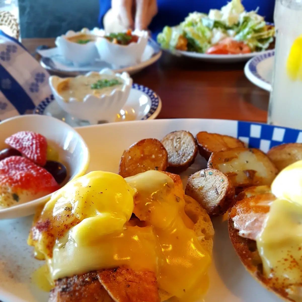 Salmon Egg Benedict and Chowder Sampler