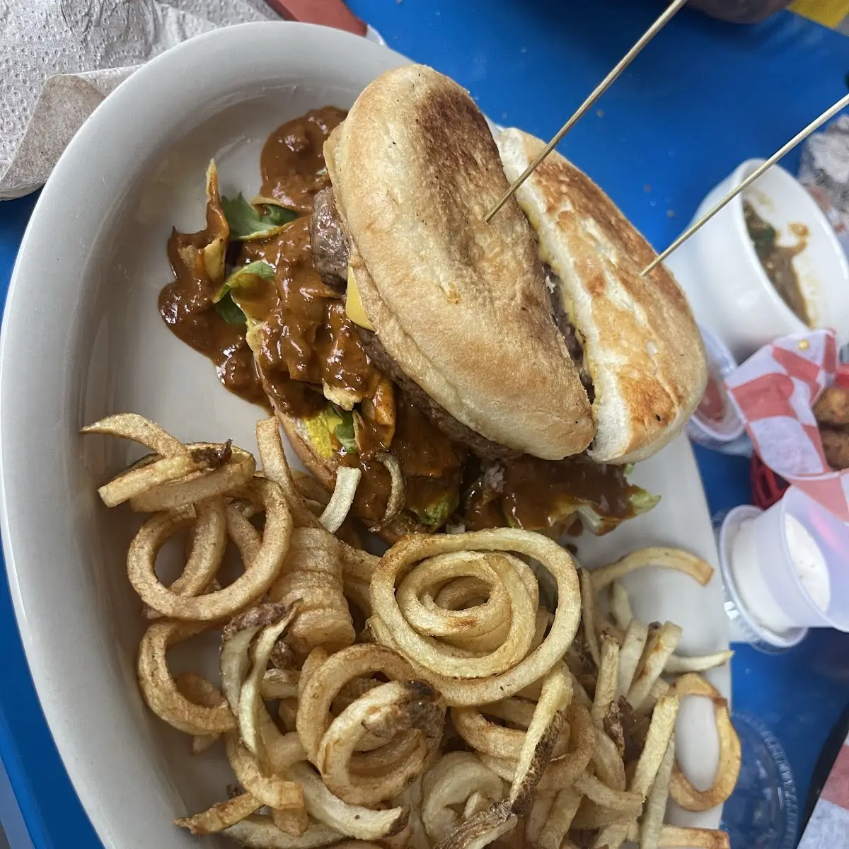 Frito Burger and Fries