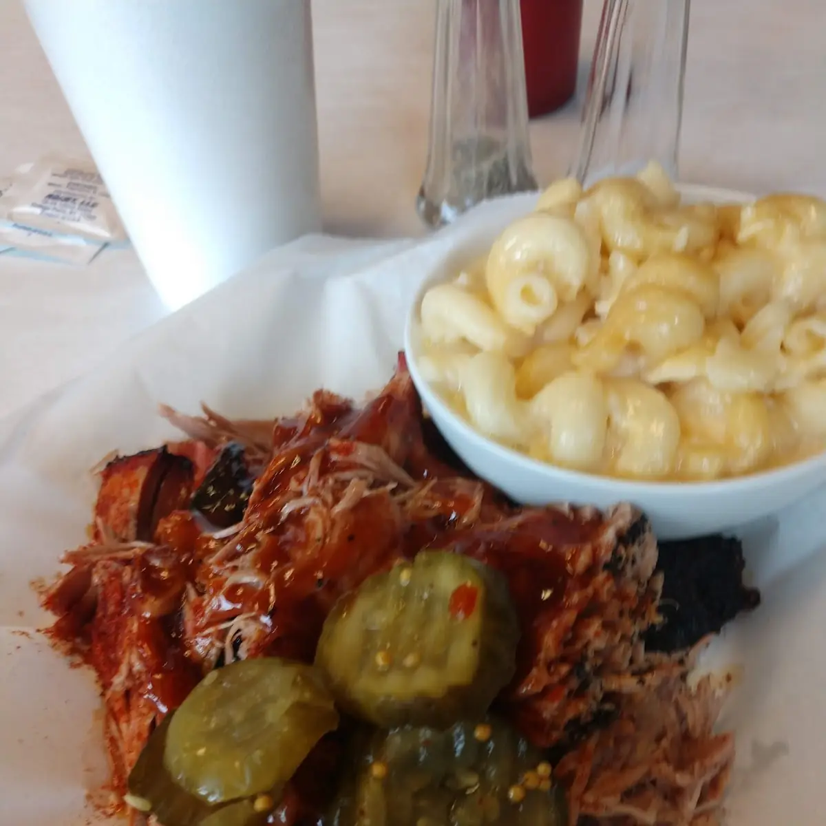 BBQ Pork and Mac N Cheese