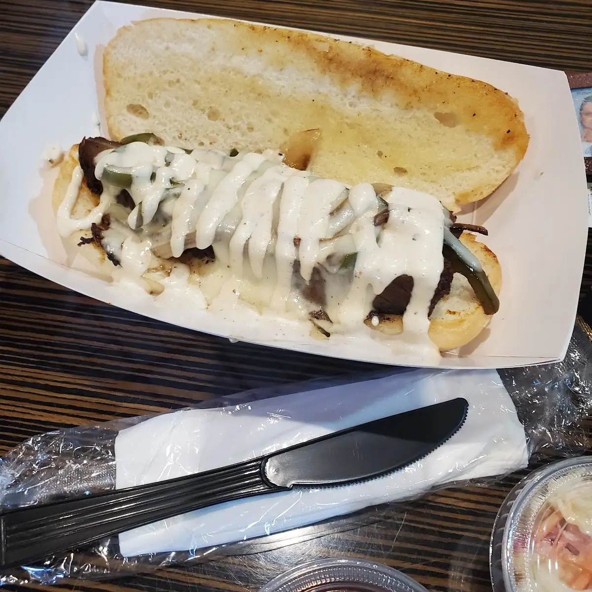 Philly Cheese Brisket Sandwich