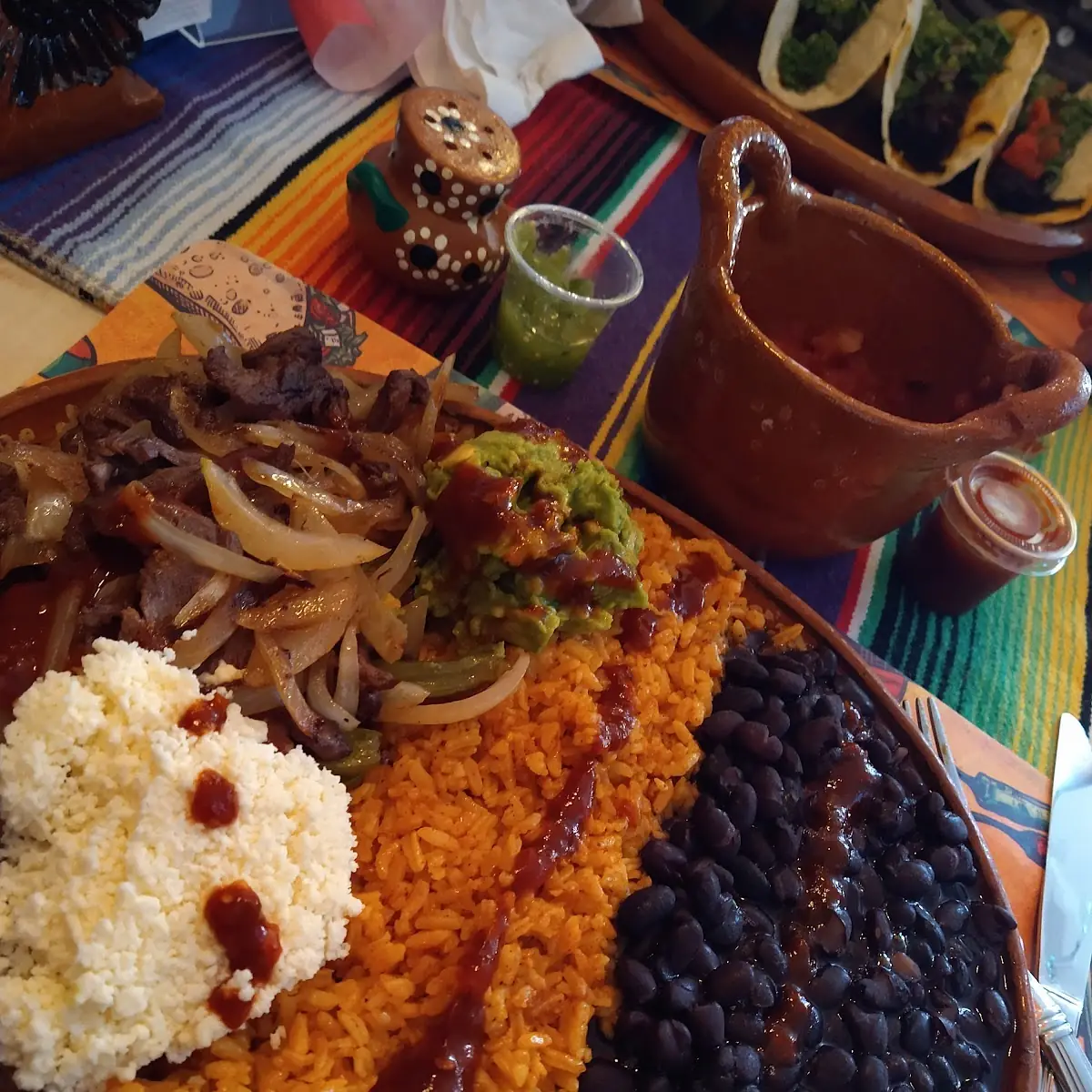 Carne Asada with Rice and Beans and Cheese