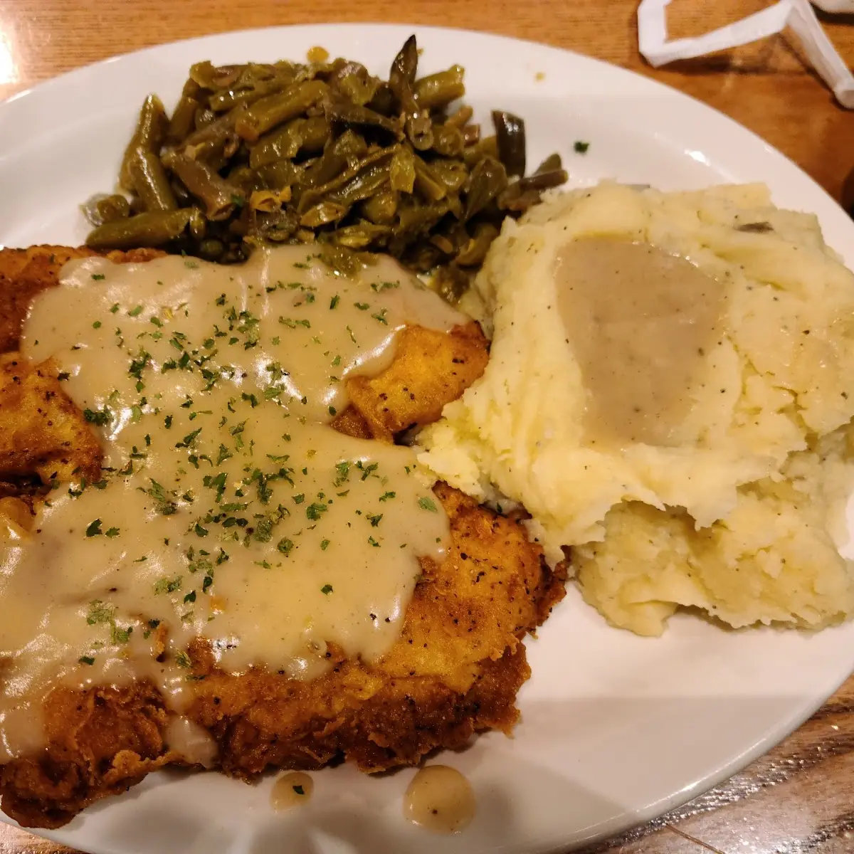 Fried Pork Chops and Mashed Potatoes